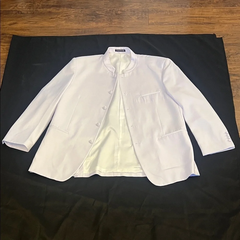 Men’s White Elegante Gentiluomo Italiana Collezione Suit Sz 43R.
